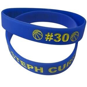 Basketball bracelet “Steph Curry” #30 silicone
Blue/ yellow  8” unisex